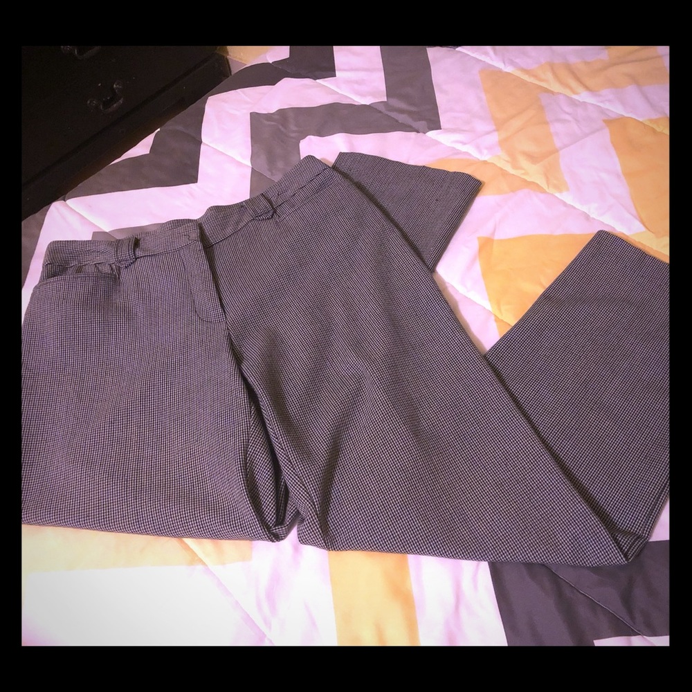 Office Pants with plaid pattern